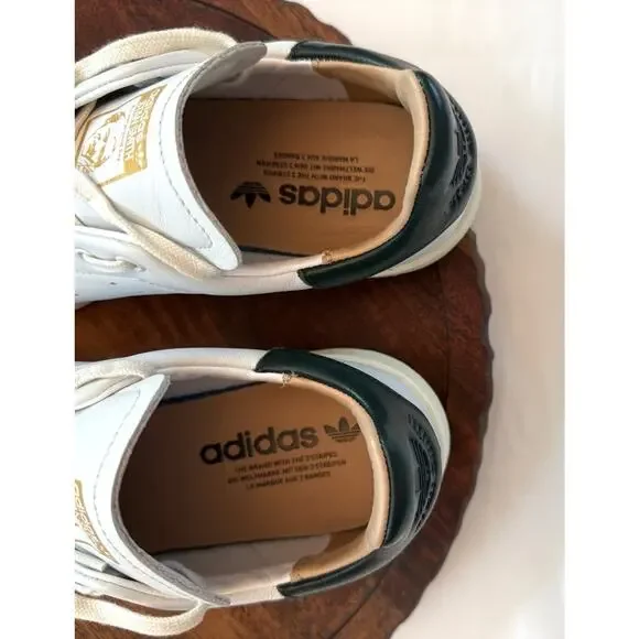 Adidas Stan Smith Classic White Green Leather Sneakers Mens 7.5 HP2201 Lux - Picture 13 of 16